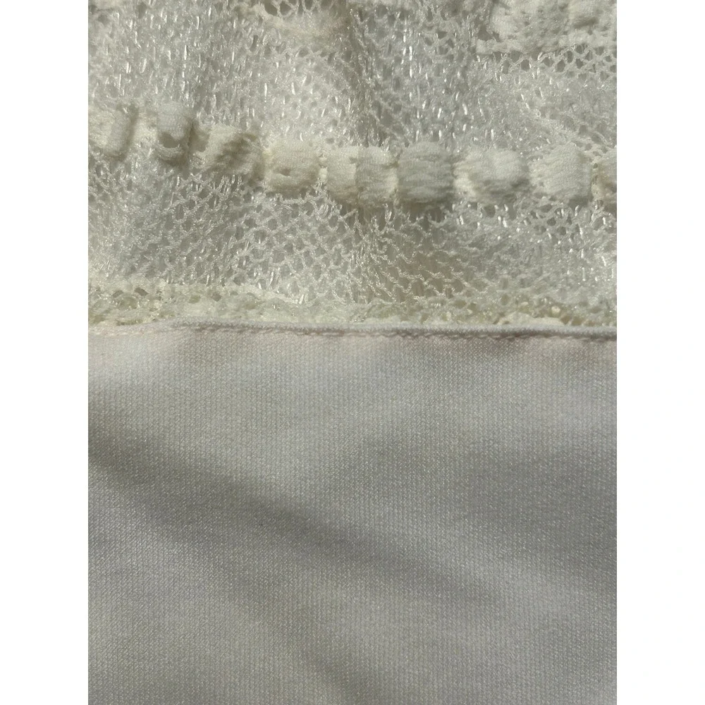 Ralph Lauren Romantic White Lace Spaghetti Strap Sheath Dress Pom Pom Detail - Picture 12 of 13